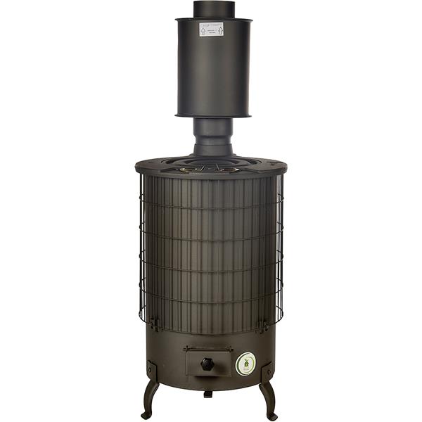 Estufa de lena. Serie mixta.