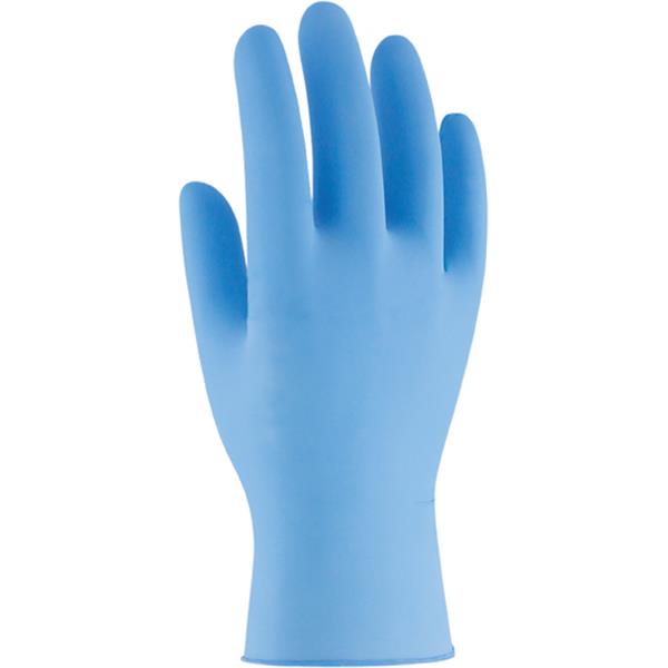 Guante nitrilo desechable.
