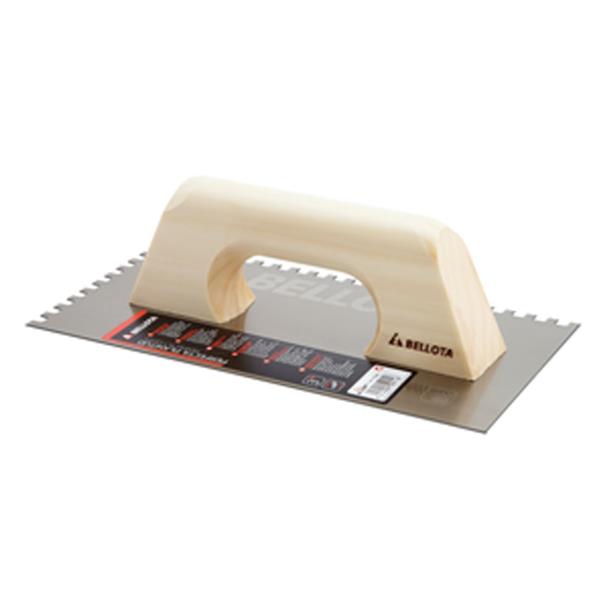 Llana rectangular dentada.