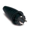 CLAVIJA GOMA NEGRA TT 16A-250V